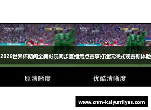 2026世界杯期间全美影院同步直播焦点赛事打造沉浸式观赛新体验